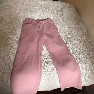 Aritzia Pink Megafleece Wideleg